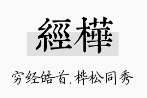 经桦名字的寓意及含义