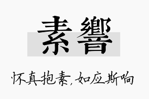 素响名字的寓意及含义