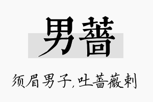 男蔷名字的寓意及含义