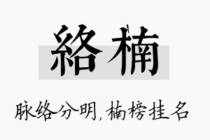 络楠名字的寓意及含义