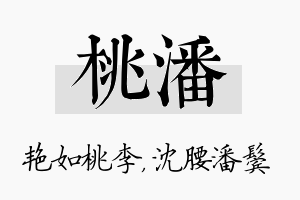 桃潘名字的寓意及含义