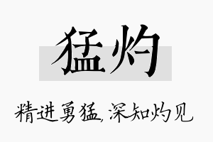 猛灼名字的寓意及含义