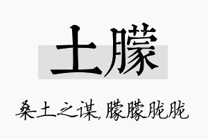 土朦名字的寓意及含义