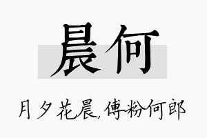 晨何名字的寓意及含义