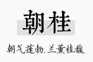 朝桂名字的寓意及含义