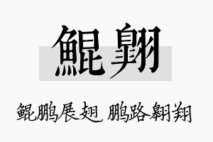 鲲翱名字的寓意及含义