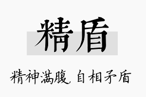 精盾名字的寓意及含义