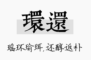 环还名字的寓意及含义