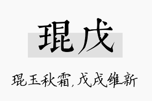 琨戊名字的寓意及含义