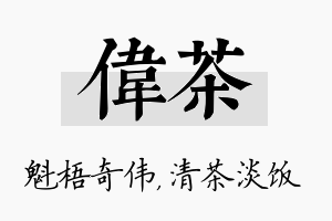 伟茶名字的寓意及含义