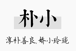 朴小名字的寓意及含义