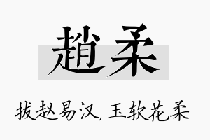 赵柔名字的寓意及含义