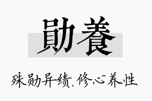 勋养名字的寓意及含义