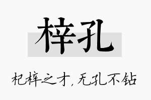 梓孔名字的寓意及含义