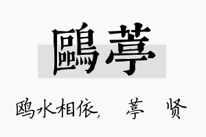 鸥葶名字的寓意及含义