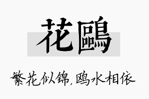 花鸥名字的寓意及含义