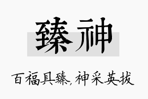 臻神名字的寓意及含义