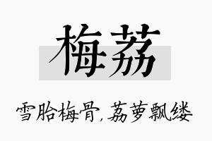 梅荔名字的寓意及含义