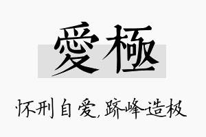 爱极名字的寓意及含义