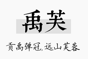 禹芙名字的寓意及含义