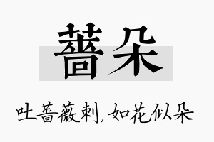 蔷朵名字的寓意及含义