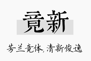 竟新名字的寓意及含义