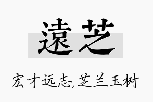 远芝名字的寓意及含义