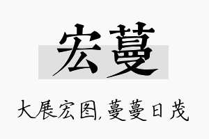 宏蔓名字的寓意及含义