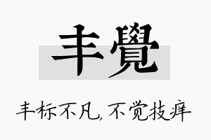 丰觉名字的寓意及含义