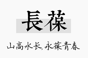 长葆名字的寓意及含义