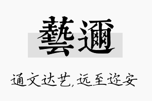 艺迩名字的寓意及含义