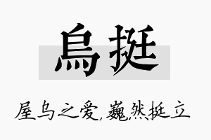 乌挺名字的寓意及含义