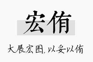 宏侑名字的寓意及含义