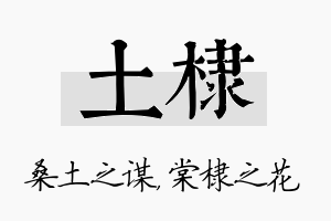 土棣名字的寓意及含义