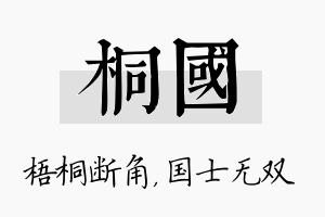 桐国名字的寓意及含义