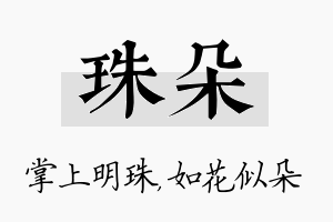 珠朵名字的寓意及含义