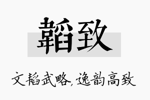 韬致名字的寓意及含义