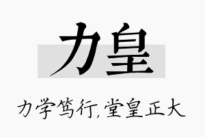 力皇名字的寓意及含义