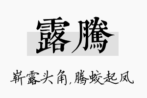 露腾名字的寓意及含义