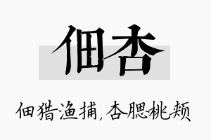 佃杏名字的寓意及含义