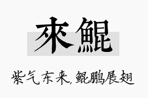 来鲲名字的寓意及含义