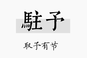 驻予名字的寓意及含义