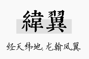 纬翼名字的寓意及含义