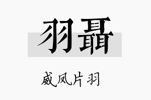 羽聂名字的寓意及含义