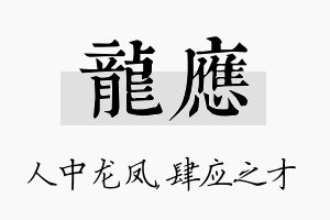 龙应名字的寓意及含义