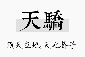 天骄名字的寓意及含义