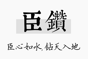 臣钻名字的寓意及含义