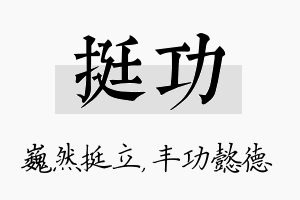 挺功名字的寓意及含义