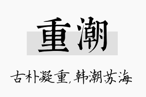 重潮名字的寓意及含义