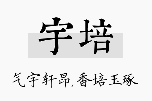 宇培名字的寓意及含义